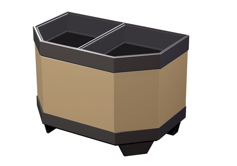 Two Compartment Half Bin [BLW302-Card-Comp]