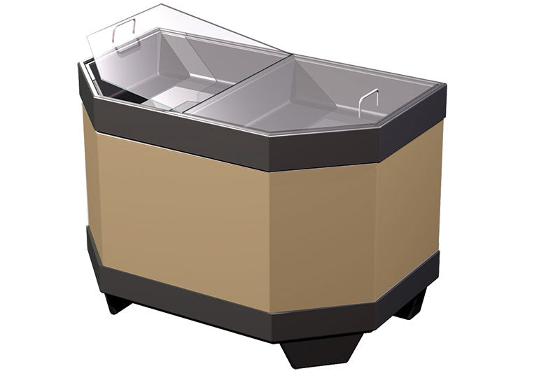 Two Compartment Half Bin [BLW302-Card-Comp]