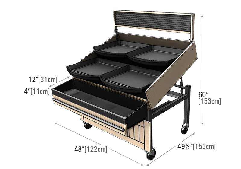 Slotted Wood Euro Table [EU23-48A-VA]