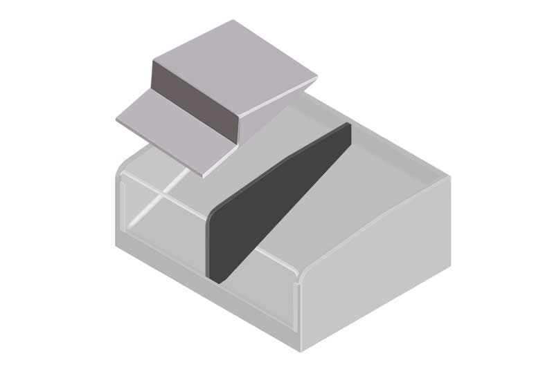 Clear Front Shelf Organizer Filler and Divider [PR19M-12-F]