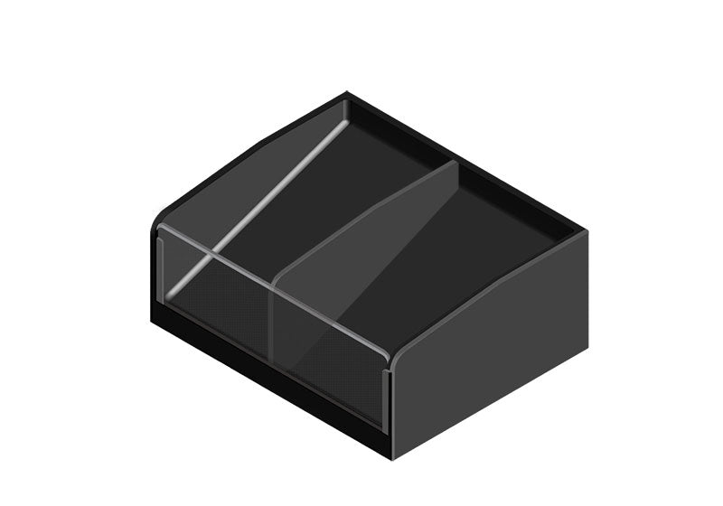 Clear Front Shelf Organizer with Permanent Divider [PR19M]