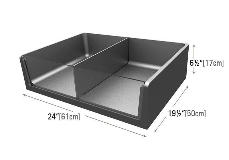 Clear Front Shelf Organizer with Removable Riser and Divider [PR19M-A]
