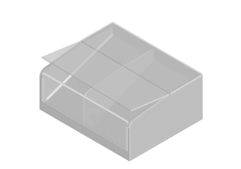 Clear Front Shelf Organizer Lid [PR19M-LID]