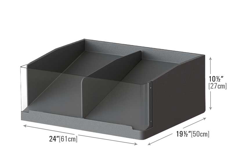 Clear Front Shelf Organizer with Round Corners [PR19M-R]