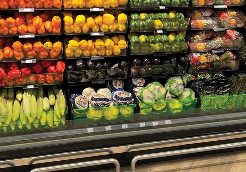 Clear Front Shelf Organizer with Green Fence [PR19M-GF]