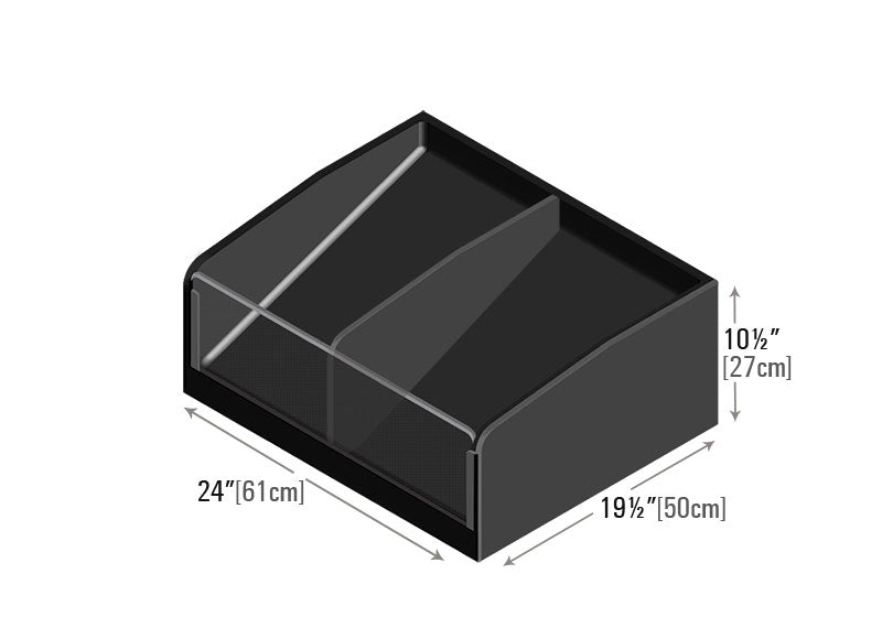 Clear Front Shelf Organizer with Permanent Divider [PR19M]