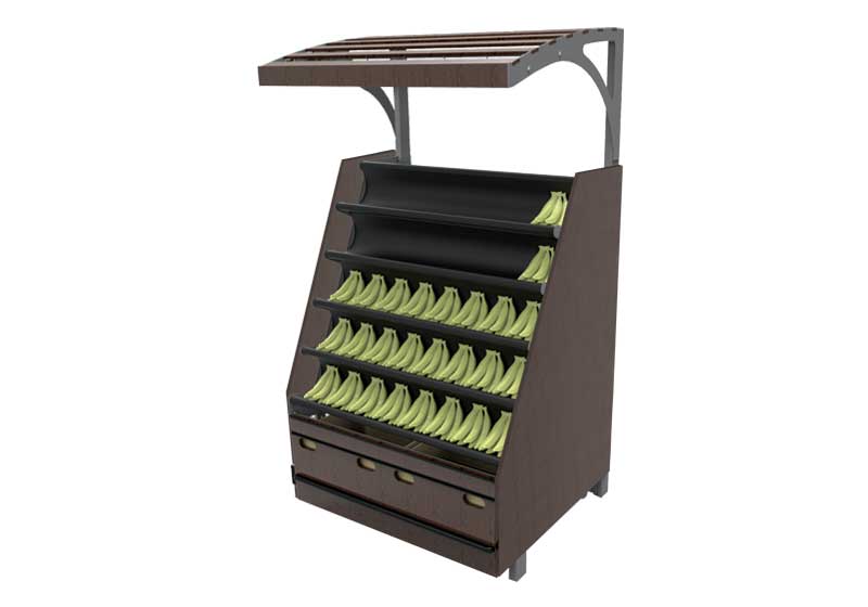 Steel Framed High Profile Banana Display [BNT103]