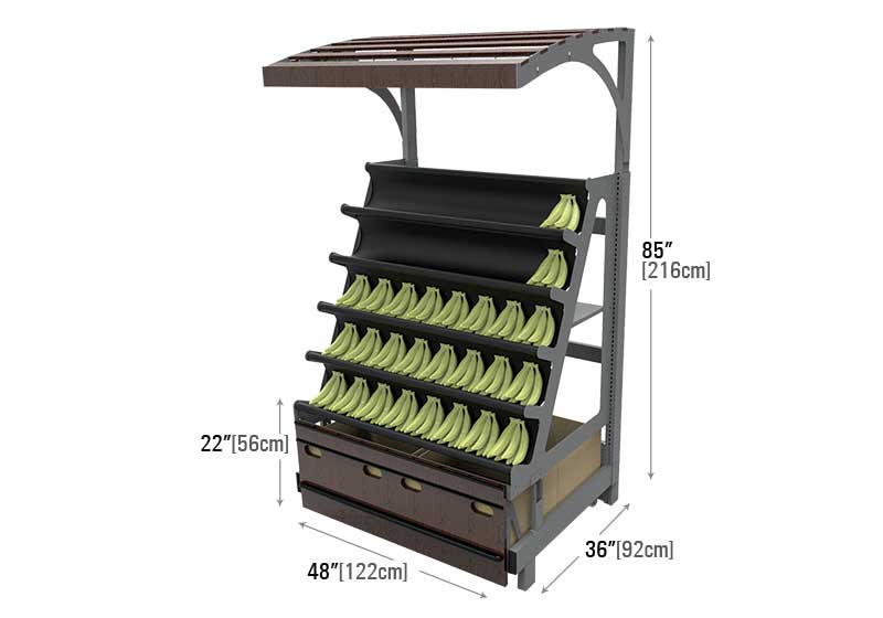 Steel Framed High Profile Banana Display [BNT103]