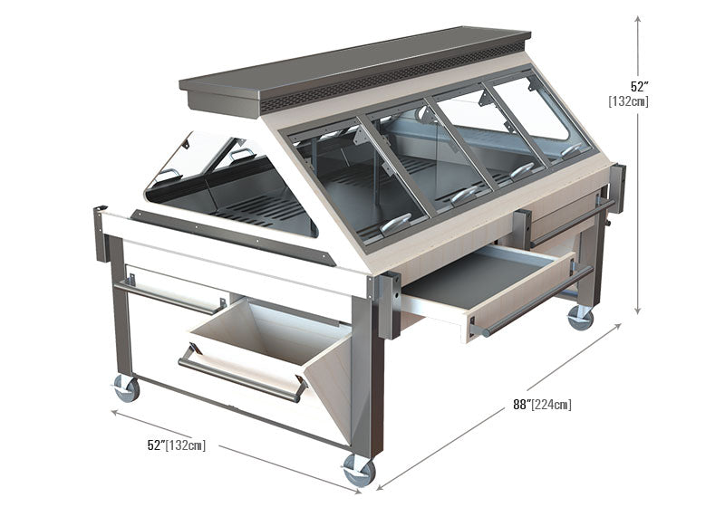 Hot Bread Display [Bolillo 88x52x52]
