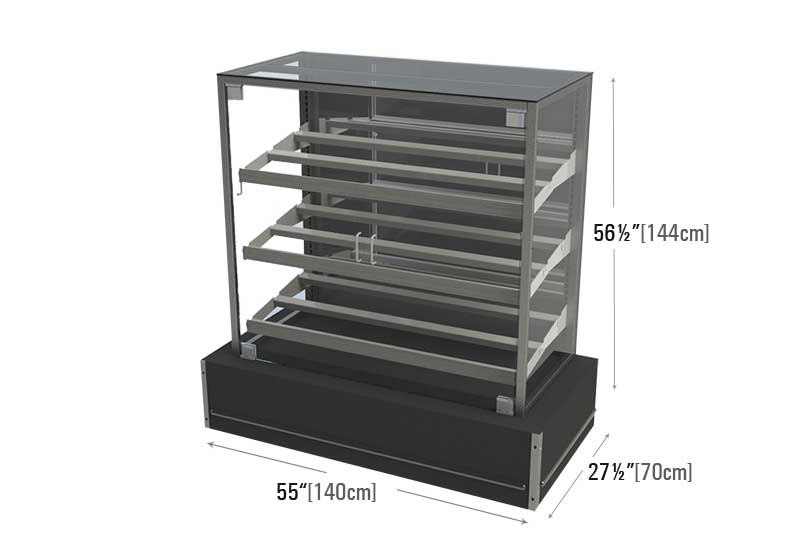 3 Level Metal Shelves Bakery Display [HEB-BAK-Island-Center48]