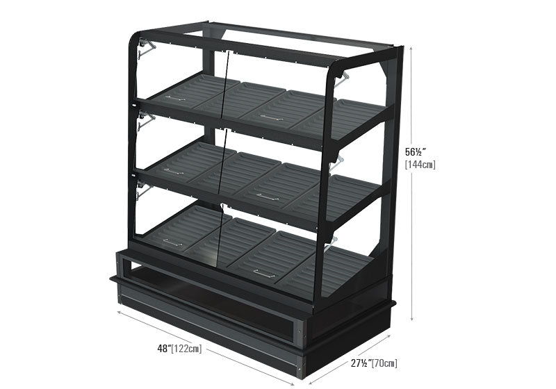 3 Level Metal Shelves Bakery Display [HEB-BAK-Smart-Center-48]