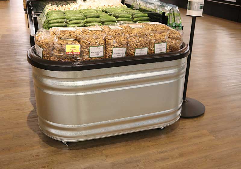 Oval Galvanized Bin [N-STO4-GT]