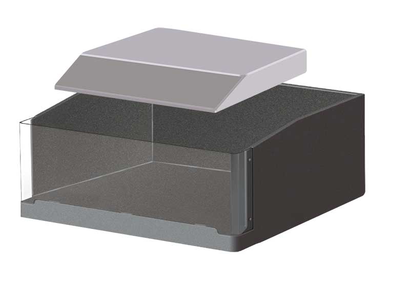 Clear Front Shelf Organizer with Round Corners [PR64-2424-Flat]