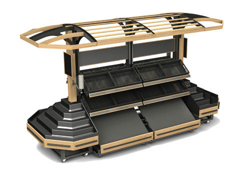 3 Shelf Farm Stand Display Single Sided [3SPD-48]