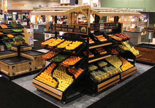 3 Shelf Farm Stand Display Double Sided [3SPD-48-2]