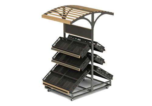 3 Shelf Farm Stand Display Double Sided [3SPD-48-2]