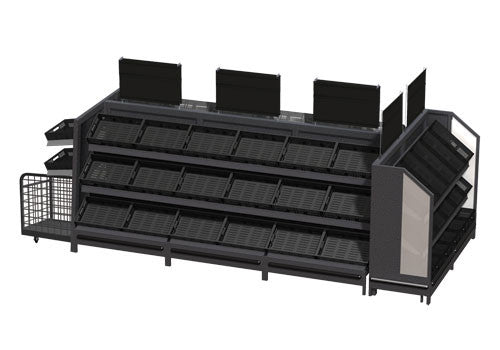 3 Shelf Metal Endcap [3SE]