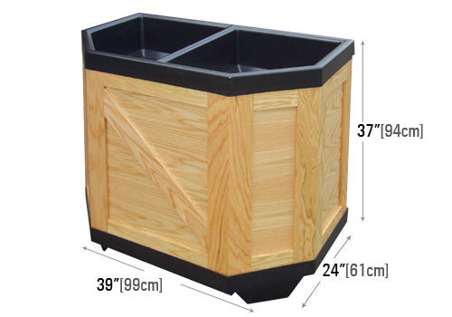 Wooden Half Bin [BL302-W]