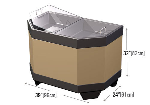 Two Compartment Half Bin [BL302]