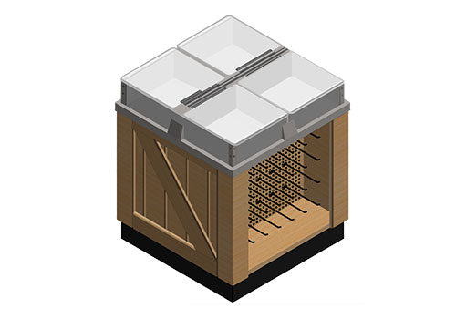 4 Compartment Square Bulk Foods Bin [LY-SPICE BIN]