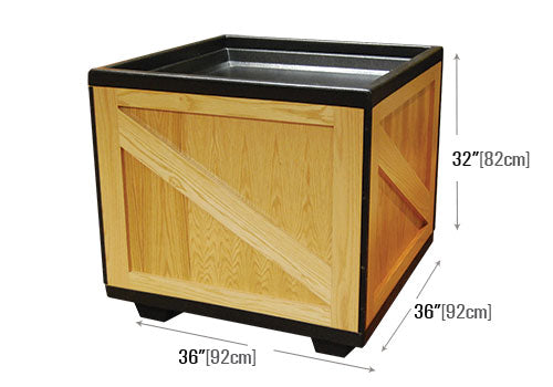 Square Orchard Wood Bin [BLS36WOOD]