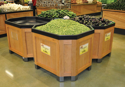 Octagonal Wooden Bin [BLW100-WM]