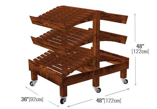Two Sided 3 Shelf Bakery Display [BR400]