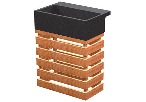 24" Wide Wood Extender with 6" Deep Top [CR104]