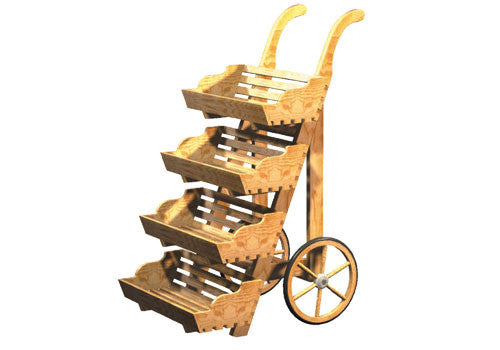 Upright 4-Tier Pushcart [DC108]