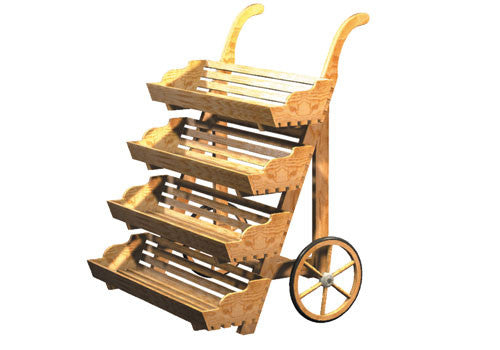 Upright 4-Tier Pushcart [DC110]