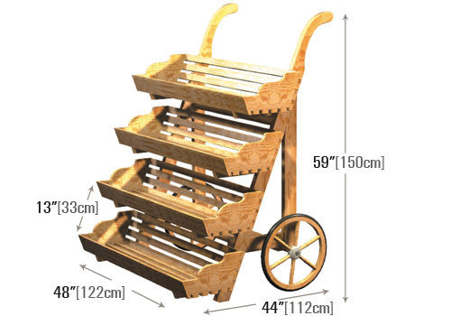 Upright 4-Tier Pushcart [DC110]