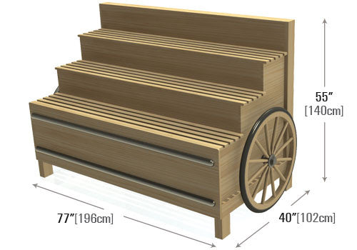 Three Step Compact Display Cart [DC113]