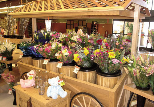 Wagon Style Display Cart - Ceramic Canopy [DC120]