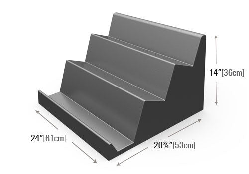3 Stepped Back Cutout Deli Riser for Storage [DR78]