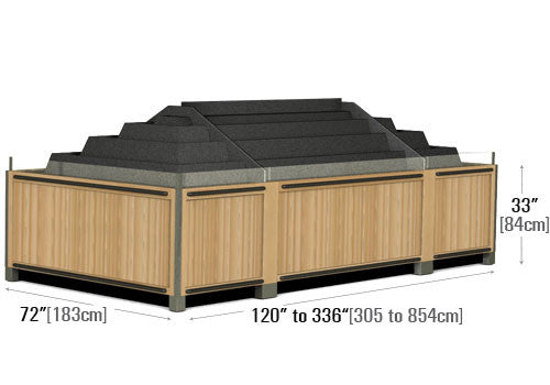 Modular Wooden Produce Table [DT2010C]