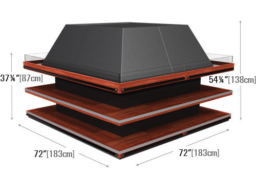 6'×6' Steel Frame Wood Table [DT2011-E]