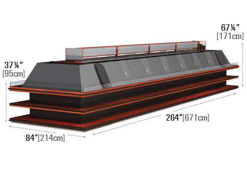 7' Steel Frame Wood Table [DT2011]