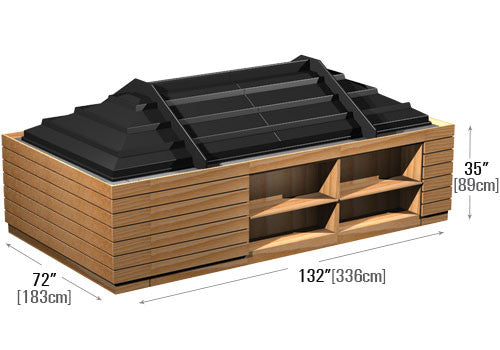 Wide Slat Sided Modular Dry Table [DT403-W]