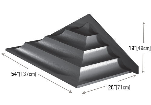 Modular Dry Table Banana End Riser [DTR43E]