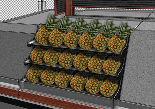 Three Shelves Dry Table Riser Add On [DTR70P]