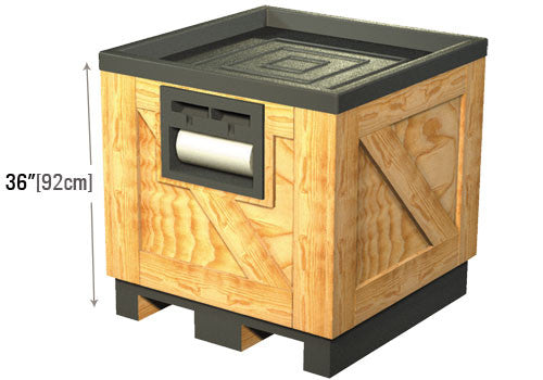 Wood Orchard Bin with Pallet Jack Access [DTW201B]