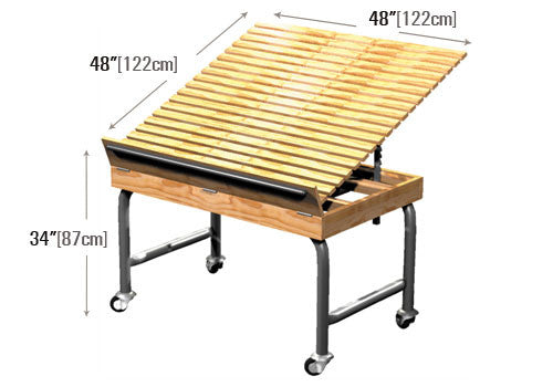 Steel Framed Wood Slant Table [EU1]