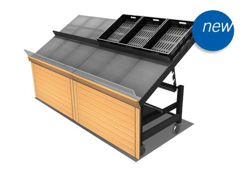 Orchard Table Produce Table Produce table riser Produce Signs Produce Merchandising Produce accessories Euro Table Euro Table Risers Metal