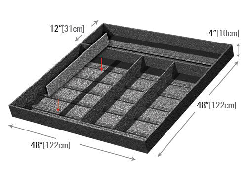 Two Compartments Euro Tray [EUT103]