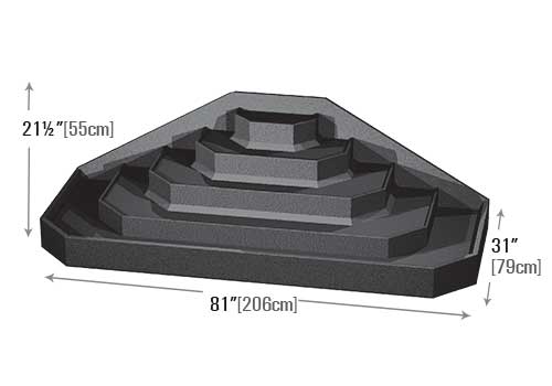 Five Step Euro End Cap Riser [EUT110E]