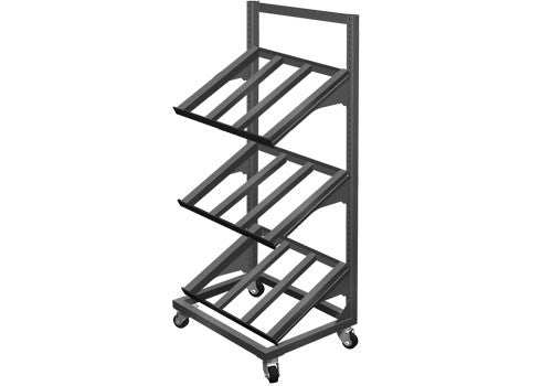 Alco Designs | sided three shelf mobile display