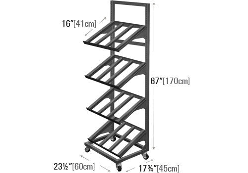 1 Sided Four Shelf Mobile Display [METTBL-124H]