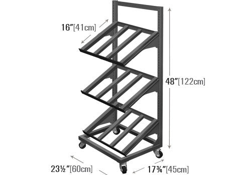 1 Sided Three Shelf Mobile Display [METTBL-124]