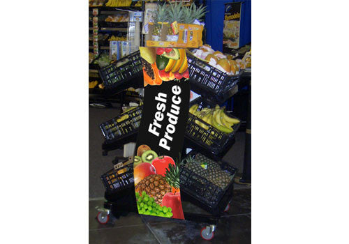 2 Sided Four Shelf Mobile Display [METTBL-224H]