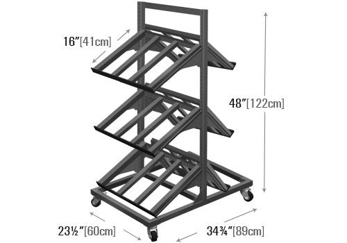 2 Sided Three Shelf Mobile Display [METTBL-224]
